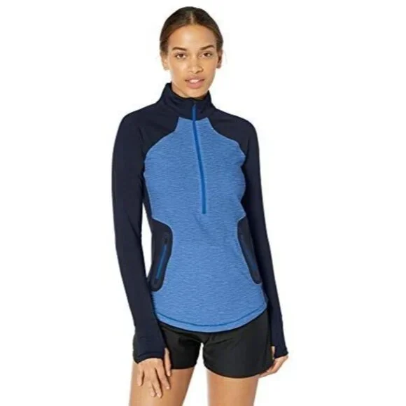 Under Armour Women's Activewear ColdGear Reactor 1/2 Zip Lapis Blue Top Size SM - Picture 2 of 16